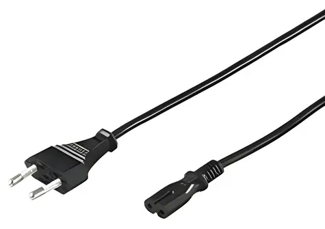 Goobay napájecí kabel Euro 2pin 3 m černá / Napájecí kabel / Euro 2pin (M) - Euro 2pin (F) / max. 250V/16A