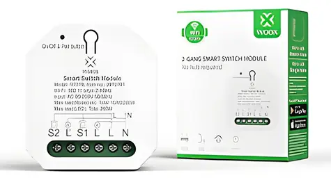 Woox R7279 / Chytrý spínač / 2kanálový / WiFi 2,4GHz / 10A / 2300W