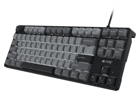 Fury Kanabo K2 černo-šedá / Mechanická herní klávesnice / US layout / USB / LED podsvícení / 80%