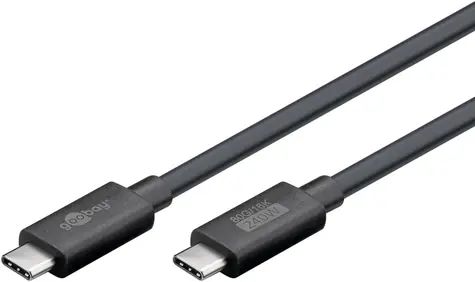 Goobay USB4 2.0 černý / Kabel USB-C - USB-C / 80 Gb/s / 240 W / 1,2 m