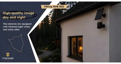 Viking HUB S02 / Bezdrátový solární kamerový set / 2x kamera 3 MP / IP66 / aplikace UBoxPro