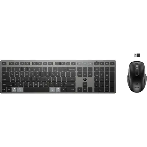 HP 720 černá / Bezdrátový set / Klávesnice + myš / nabíjecí / USB+BT / CZ+SK