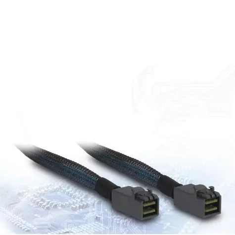 Inter-Tech SFF-8643 - SFF-8643 černá, modrá / Datový kabel / 1 m