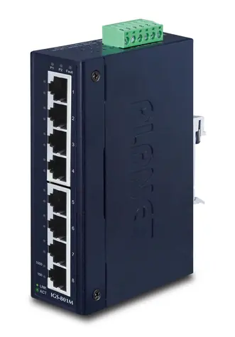 Planet Průmyslový switch 8x Gigabit RJ-45 / Switch / Managed L2/L4 / IP30 / -40 až 75 °C