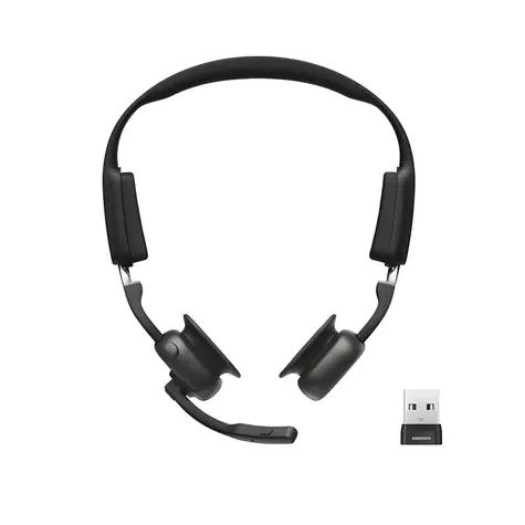 Shokz OpenMeet UC černá / Sluchátka / Open-ear / Bluetooth / USB-A adaptér