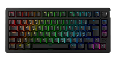 HyperX Alloy Rise 75 Wireless černá / Mechanická herní klávesnice / RGB podsvícení / bezdrátová / USB-C