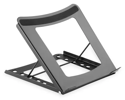 Digitus skládací stojan na notebook černý / Stojan pro notebook / kov / nastavitelný / do 15