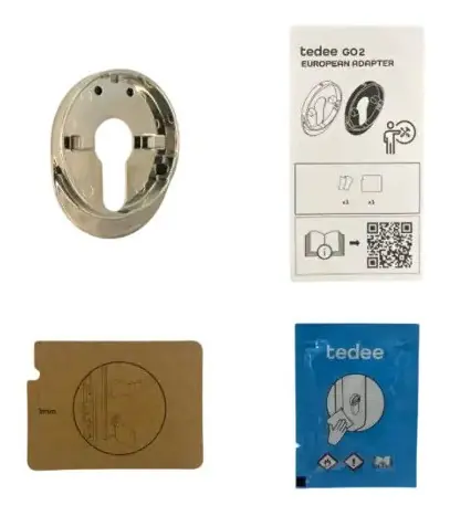 Tedee Adaptér na evropské dveře stříbrná / Adaptér / pro chytrý zámek Tedee GO2