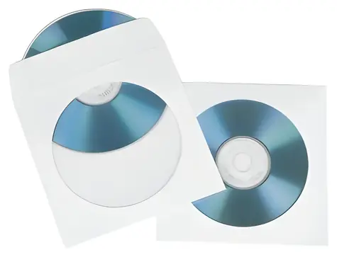 Hama Papírové obaly na CD/DVD bílá / Papírový obal / 50 ks