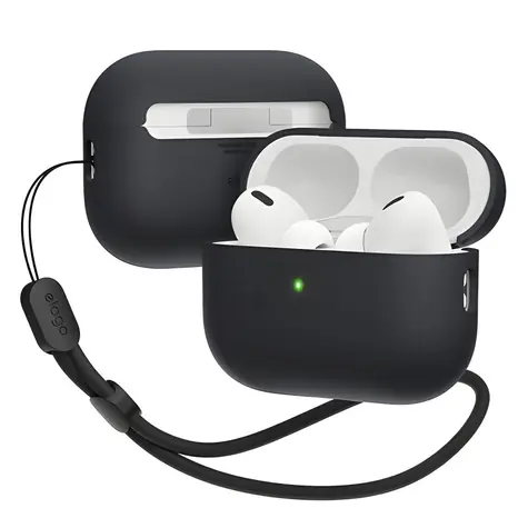 Elago Airpods Pro 2 Liquid Hybrid Case černá / Pouzdro pro AirPods Pro 2 / nylonové poutko