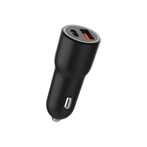 Gembird Autonabíječka 38W černá / Autonabíječka / USB QC3.0 + USB-C PD