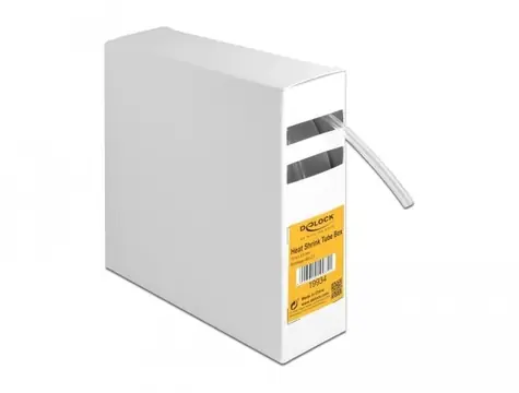 DeLock Box smršťovací bužírky 4,8 mm transparentní / Smršťovací bužírka / 10 m / poměr 2:1 / -70 až 125 °C