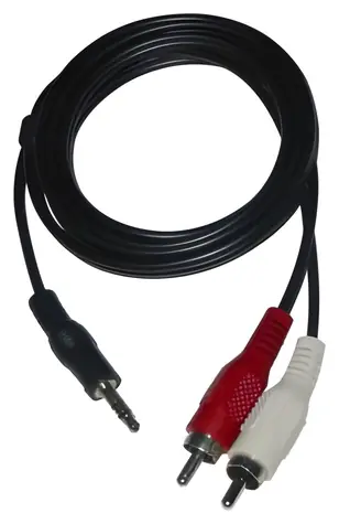 Audio kabel Jack 3,5mm samec - 2x CINCH samec černá / Audio kabel / 1,5 m