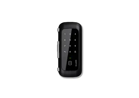 Igloohome Glass Rim Lock - chytrý zámek na skleněné dveře / Bluetooth & PIN / RFID / 4x AA baterie
