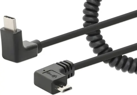 Manhattan USB-C - Micro-USB černá / USB kabel / 1 m