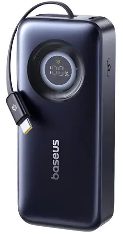 Baseus EnerCore CR11 20000 mAh černá / Powerbanka / 67W / USB-C zatahovací kabel