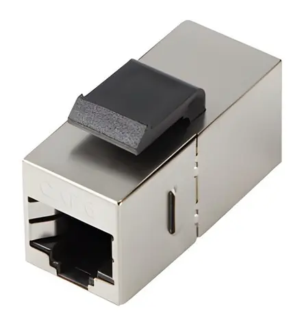 Lanberg Keystone RJ45-RJ45 CAT6 FTP černá / Konektor / Stíněný / F/UTP