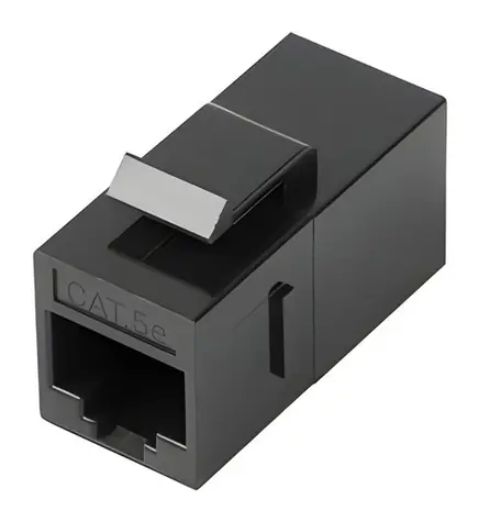 Lanberg Keystone konektor RJ45 CAT5e UTP černý / Konektor / Nestíněný / 8P8C / Průchozí