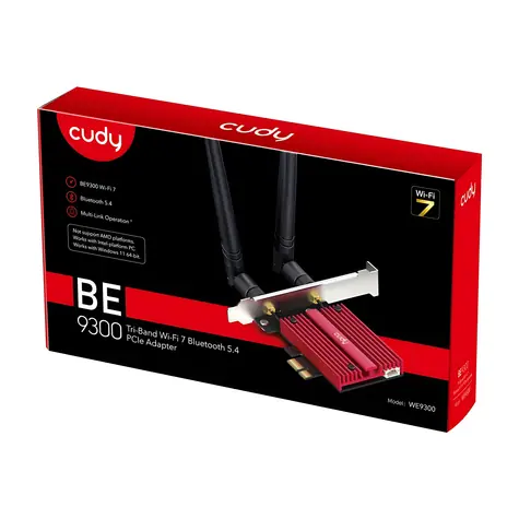 Cudy WE9300 / Síťová karta / PCI Express / Wi-Fi 7 / Tri-band / Bluetooth 5.4