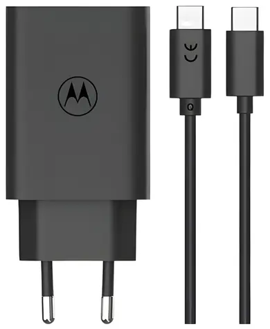 Motorola TurboPower 68W černá / Nabíječka / GaN / USB-PD 3.0 / 1m kabel USB-C