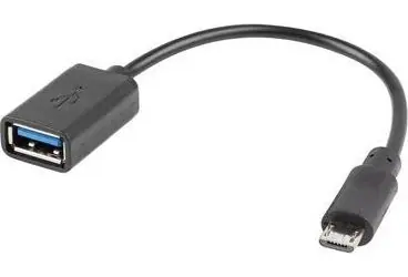 Lanberg AD-OTG-UM-01 černá / Adaptér / USB-A - Micro USB