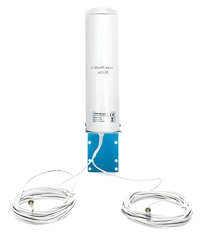 Qoltec 57044 bílá / Venkovní anténa / 4G LTE DUAL / všesměrová / 5 dBi