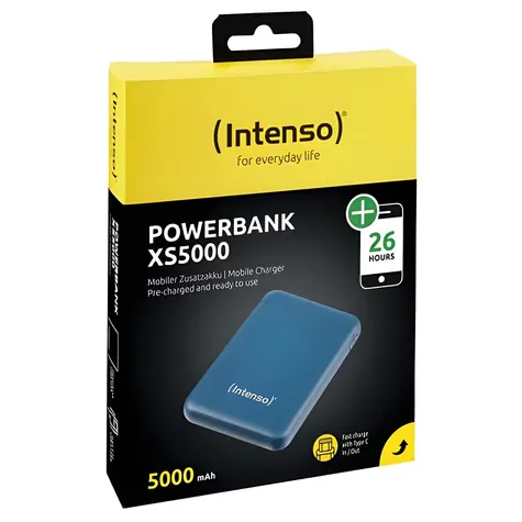 Intenso XS5000 petrolejová / Power banka / 5 000 mAh / USB-A / USB-C / microUSB