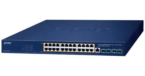 Planet GS-4210-24UP4X / Switch / L2/L4 / 24x Gigabit RJ-45 PoE++ 802.3bt / 4x 10G SFP+ / 720W / NMS
