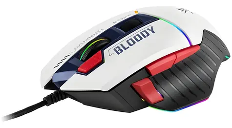 A4tech Bloody W95Max Sports Navy bílá / Herní myš / 12000 DPI / 2000 Hz / RGB / USB