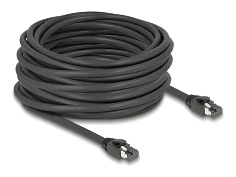 DeLock RJ45 Cat.8.1 S/FTP černá / Síťový kabel / 40 Gbps / 15 m