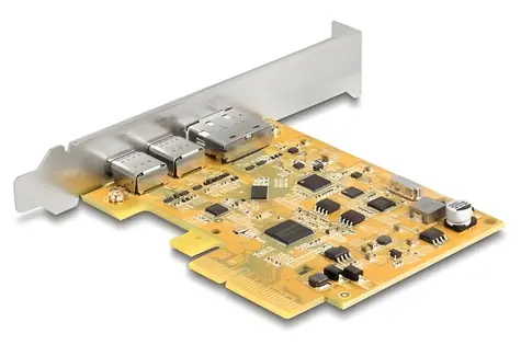 DeLock Rozšiřující karta USB-C / PCIe x4 / 2x USB-C 10 Gbit/s / DisplayPort Alt Mode / Low Profile
