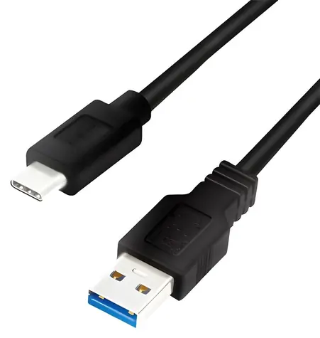 LogiLink kabel USB-A - USB-C černá / Kabel / USB 3.2 Gen1 / 5 Gbit/s / 0,15 m