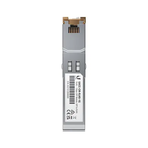 Ubiquiti UACC-CM-RJ45-1G / Gigabitový SFP metalický modul / RJ-45 / dosah 100m