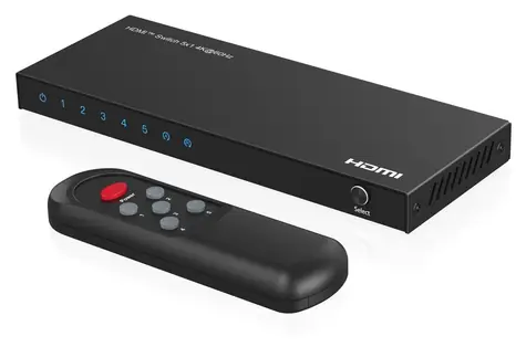MicroConnect 5x1 HDMI Switch černá / HDMI přepínač / 4K / 60 Hz / HDCP / kov