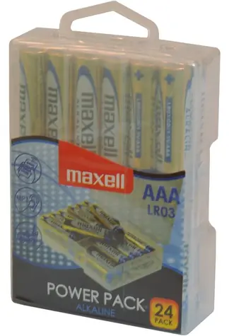 Maxell LR03 AAA / Alkalická baterie / 1,5 V / 24 ks