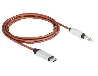 Delock AUX kabel USB-C - jack 3,5mm 4pin / Kabel / 1,2 m