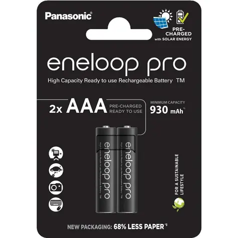 Panasonic Eneloop Pro N AAA 2ks / Nabíjecí baterie / Ni-MH / 930 mAh