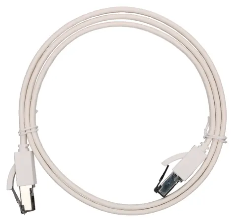 Extralink bílá / Patch kabel / Cat.8 / U/FTP / 1 m / 40 Gbit/s / plochý
