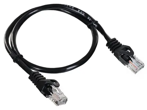 Lanberg UTP CAT5E 0,5m černá / Patch kabel / RJ45-RJ45 / 10-pack / Fluke Passed
