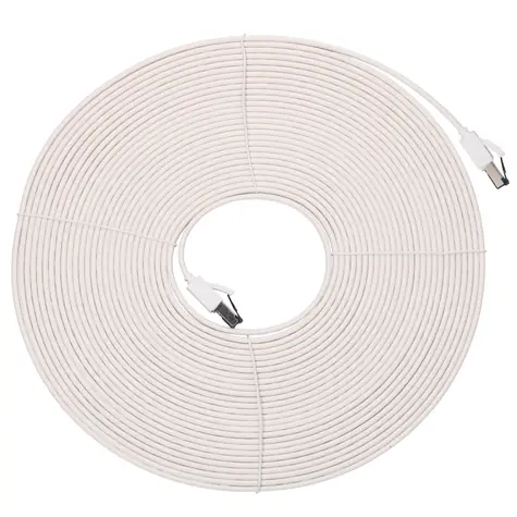 Extralink Cat.8 U/FTP 15 m bílý / Patch kabel / RJ45-RJ45 / 40 Gbit/s / plochý