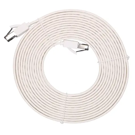Extralink bílá / Patch kabel / Cat.8 U/FTP / plochý / 40G / 5 m