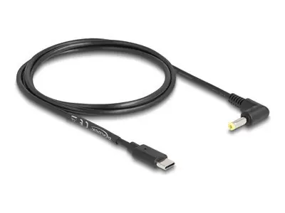 DeLock napájecí kabel USB-C - DC 4,0 x 1,7 mm 90° / Kabel / 1,5 m / černý