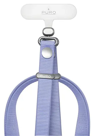 Puro Move Lace Lavender Blue / Popruh na mobilní telefon / dual attachment