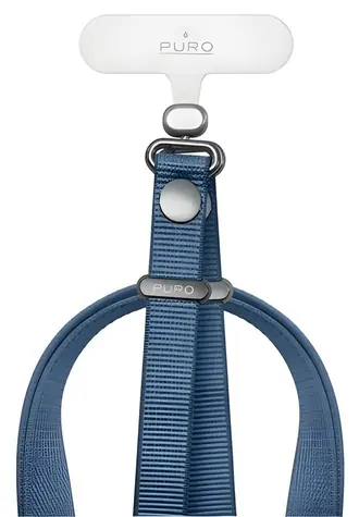 Puro Move Lace Crossbody Strap Crown Blue / Popruh na telefon / dvojité uchycení