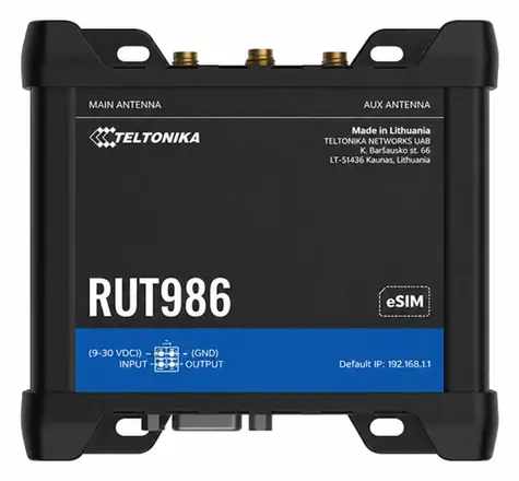 Teltonika RUT986 / Router industriální / WWAN 3G/LTE / Wi-Fi / 3x LAN