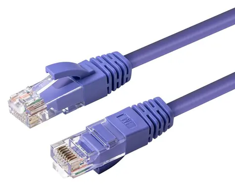 MicroConnect CAT6a U/UTP 5m fialová / Síťový kabel / LSZH / RJ-45 / PoE