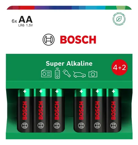 Bosch LR6SA6B/00 / Alkalická baterie AA / 4+2 ks / 1,5 V / LR6