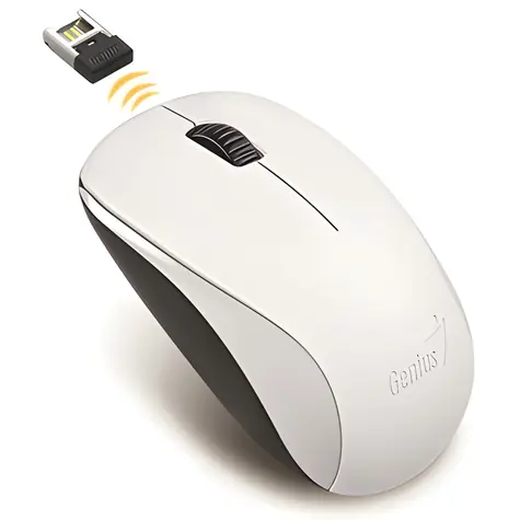 Genius NX-7000 bílá / Bezdrátová myš / Blue-Eye senzor / 1200 dpi / 2,4 GHz