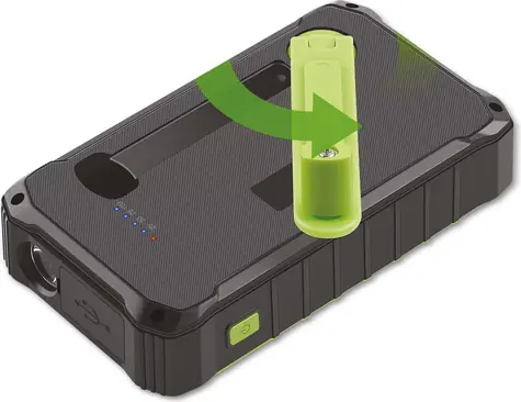Denver PSO-10012 / Solární powerbanka / 10000mAh / ruční dynamo