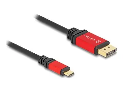 Delock Kabel USB Type-C - DisplayPort černá, červená / Kabel / 2 m / 8K 30 Hz / DP 1.4 / HDR10